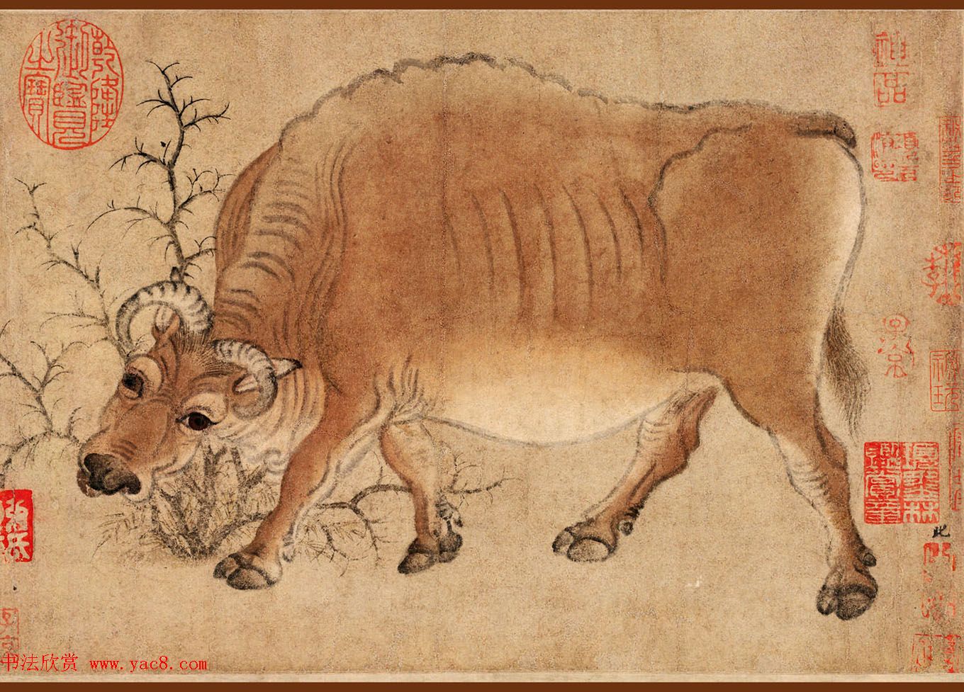 十大传世名画之唐代韩滉五牛图全卷