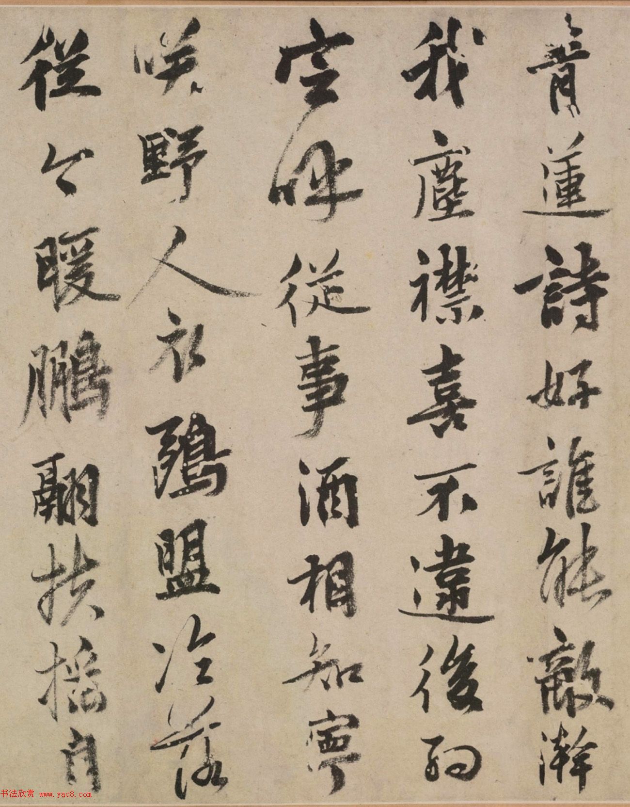 明代姚绶字画《古木鸣鸠图》卷