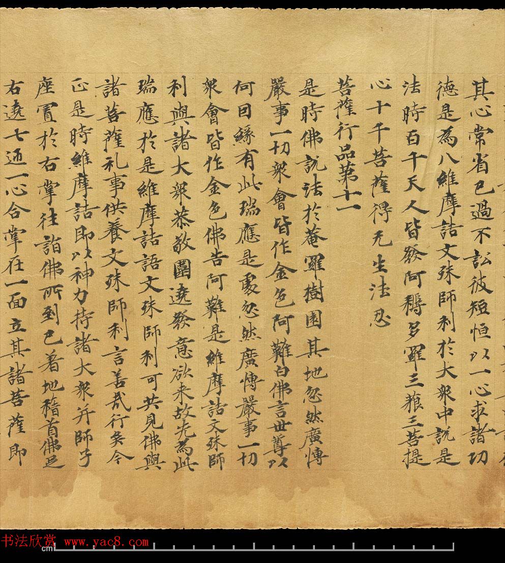 斯坦因敦煌手稿欣赏《维摩诘经卷下》大英图书馆藏
